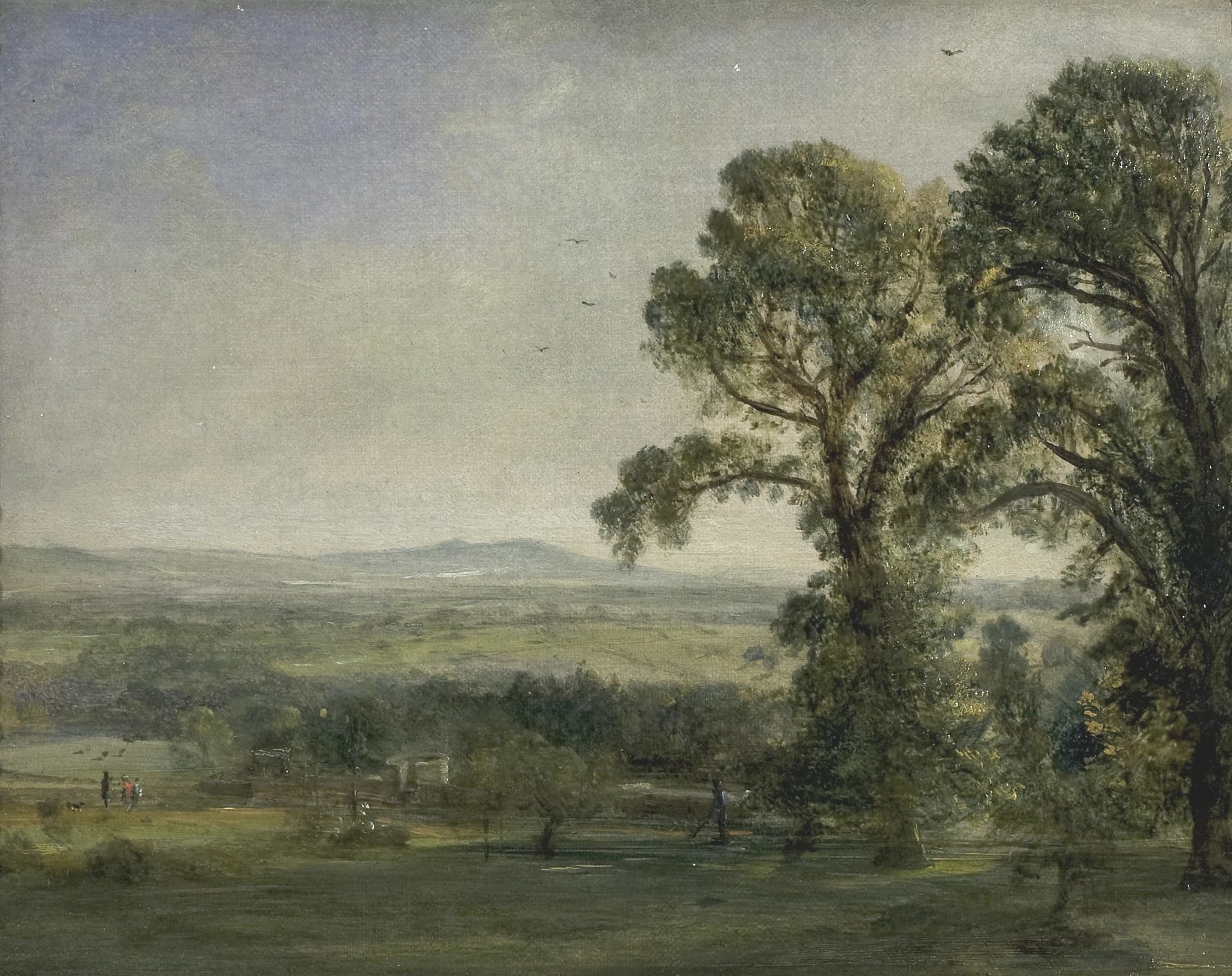 Bardon Hill, Coleorton Hall, painting by John Constable